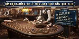Bàn cược và bảng lịch sử phiên Sicbo trực tuyến tại Hit Club