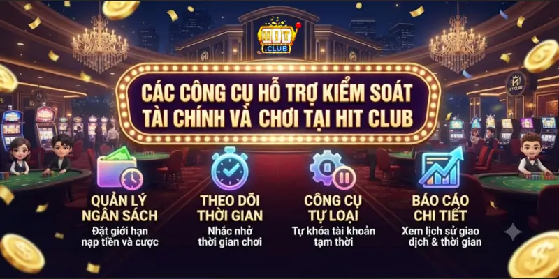 Các công cụ hỗ trợ kiểm soát tài chính và thời gian chơi tại Hit Club