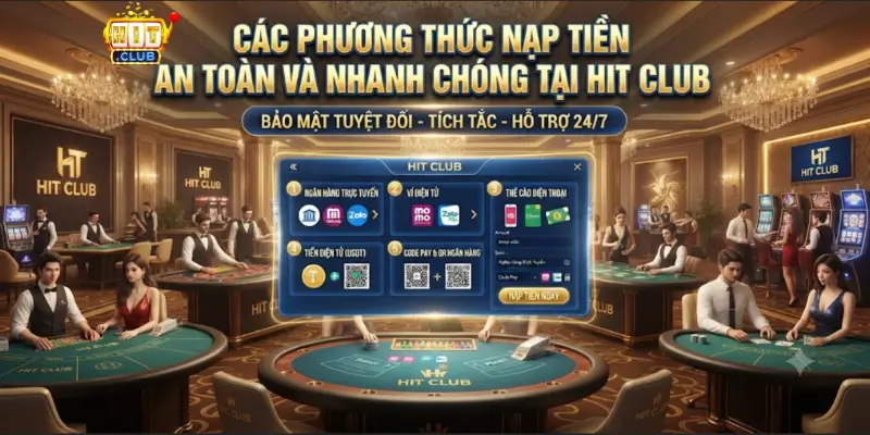 Các phương thức nạp tiền an toàn và nhanh chóng tại Hit Club