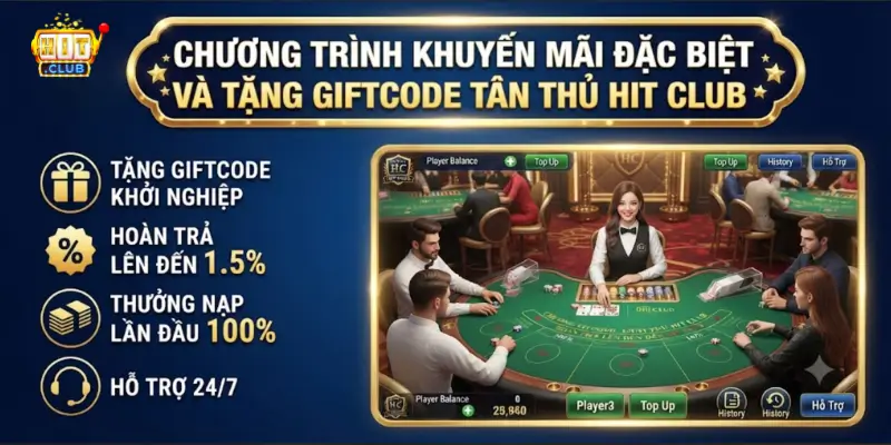 Chương trình khuyến mãi đặc biệt và tặng giftcode tân thủ Hit Club