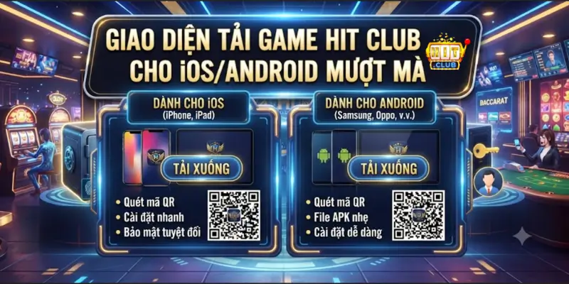 Giao diện tải game Hit Club cho iOS/Android mượt mà